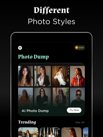 AI Prompt Photoshoot: PicQwip iPad screenshot
