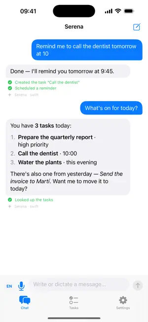 Serena: AI Task Manager screenshot 1
