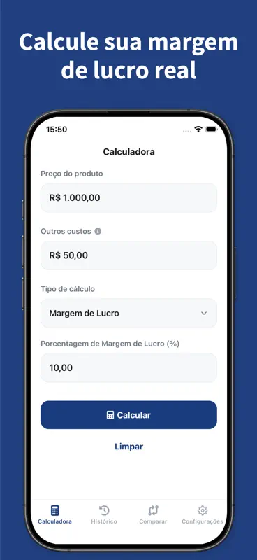 Calculadora de Margem de Lucro screenshot 1 of 8