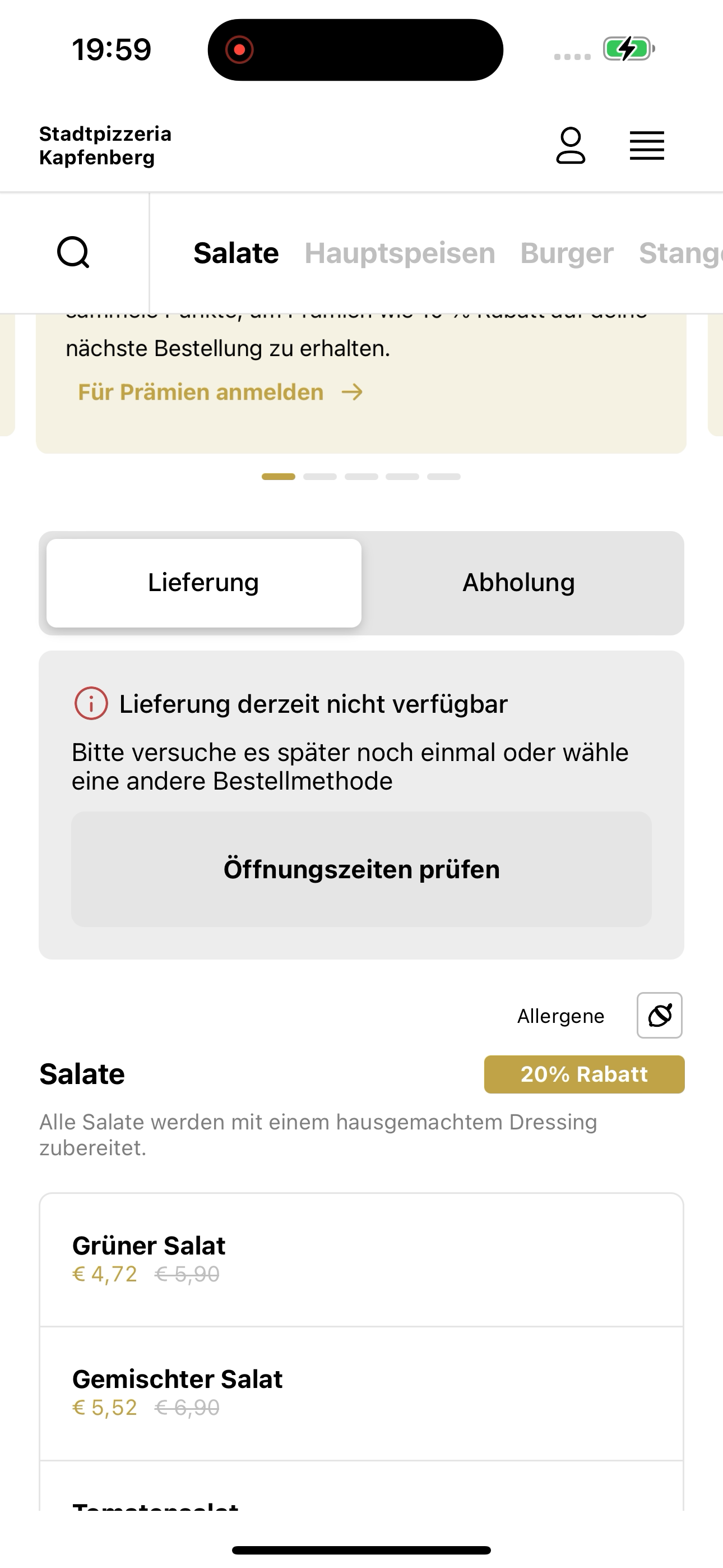 Stadtpizzeria Kapfenberg screenshot 3
