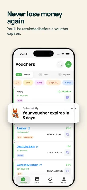 Gutscheinify: Gift Card Wallet screenshot 2
