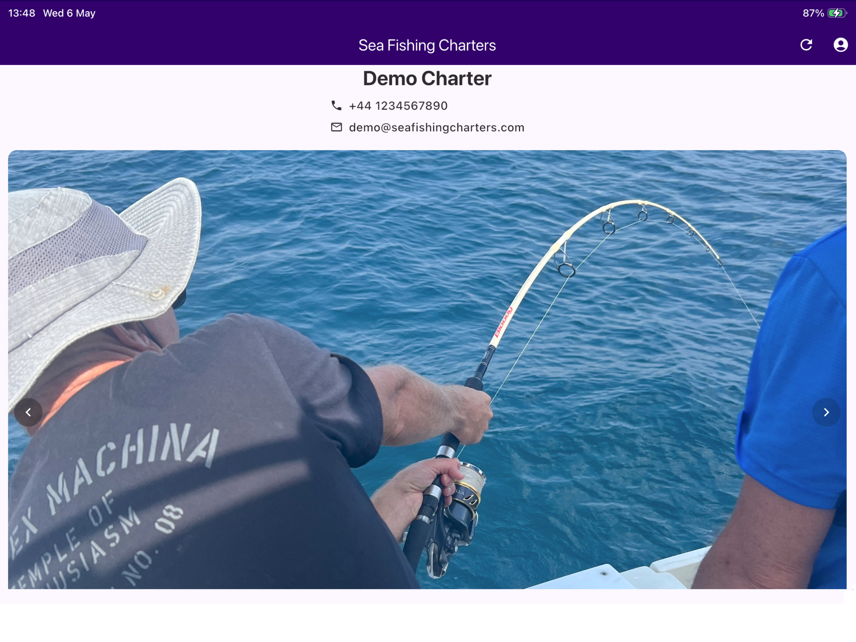 Sea Fishing Charters Admin