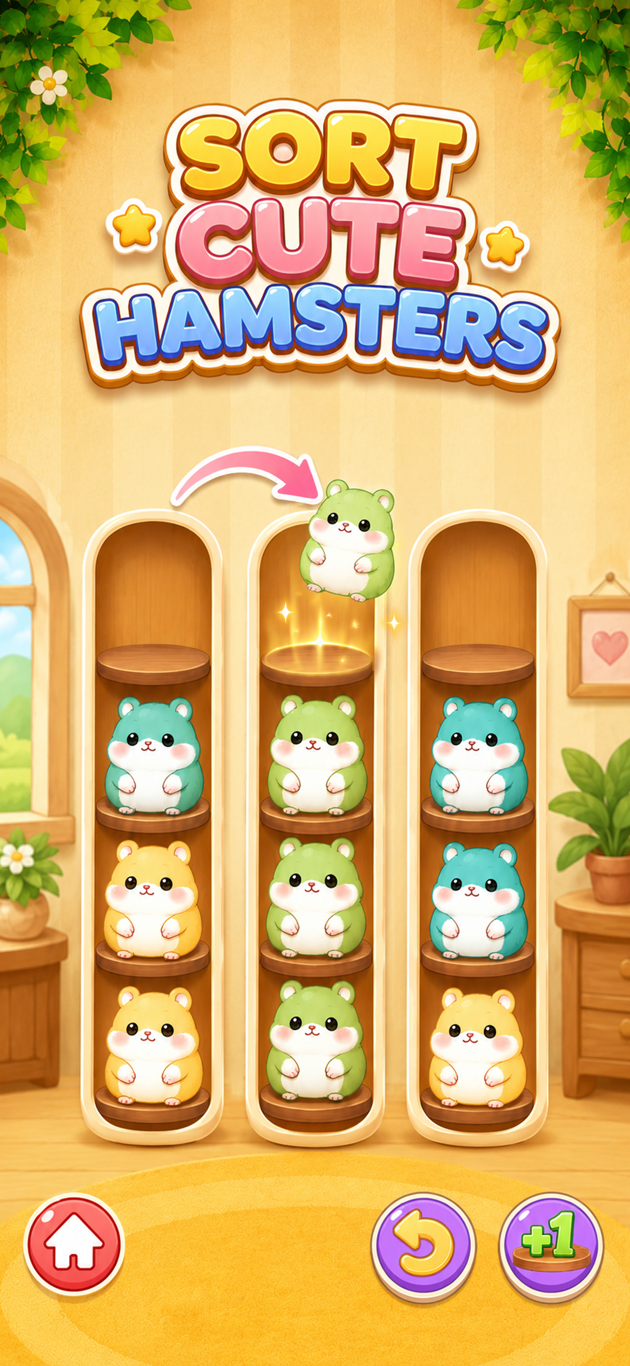Hamster Sort Puz: Color Piles screenshot 2