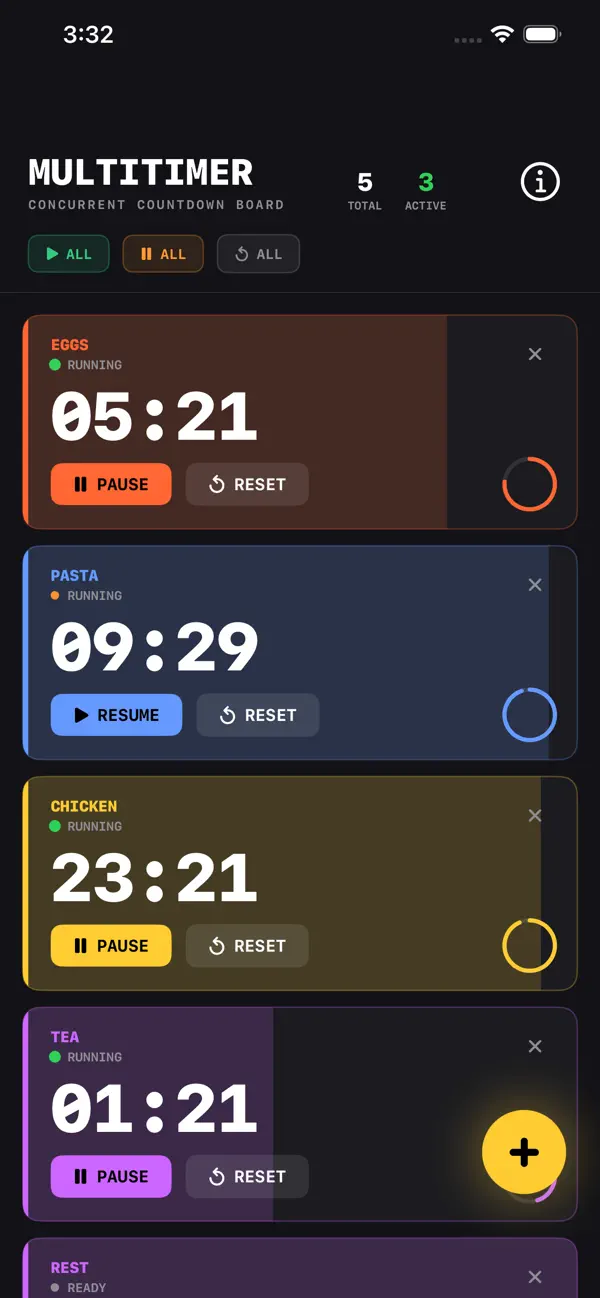 #3. MultiTimer: Countdown Board (iOS) Με: Nitrio