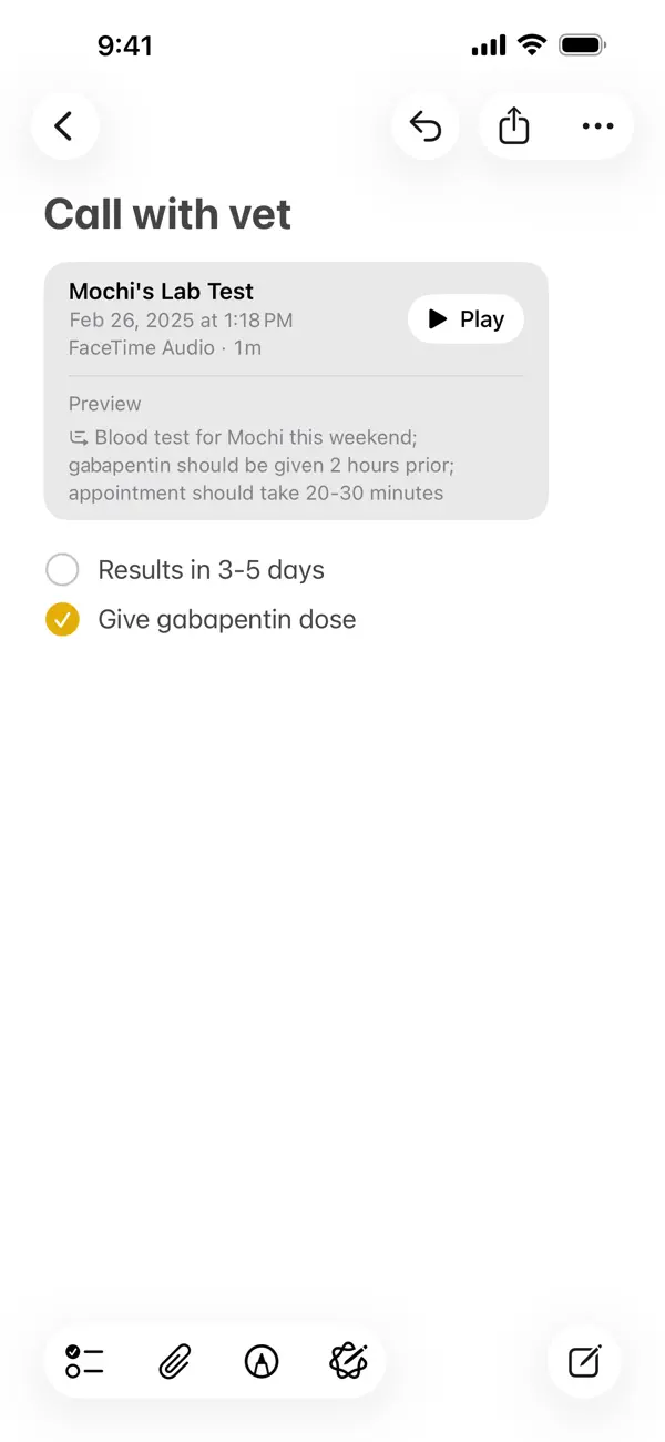 Apple Notizen Screenshot 5