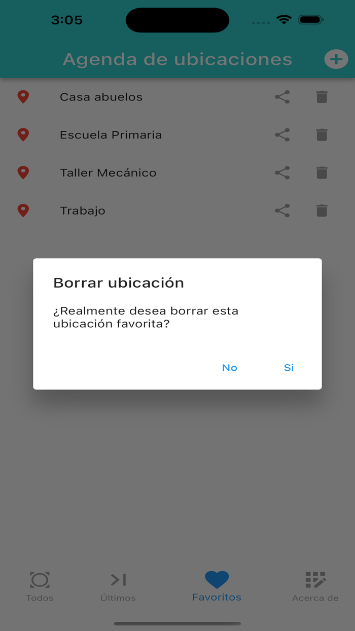 Agenda de ubicaciones