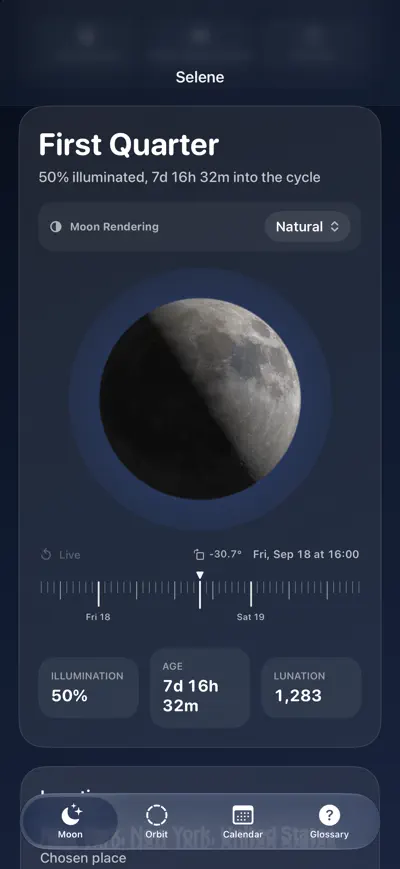 Selene Moon Calendar 스크린샷