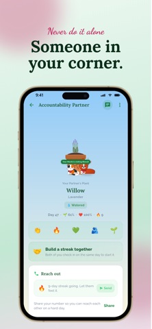 Rooted: Grow Sober Together iPhone screenshot