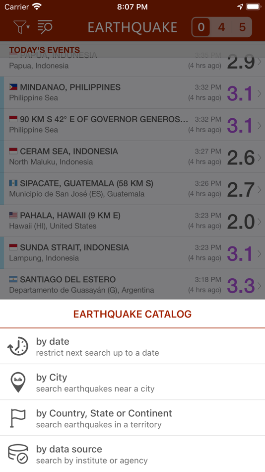#7. Earthquake - alerts and map (iOS) 由: Nico Tranquilli