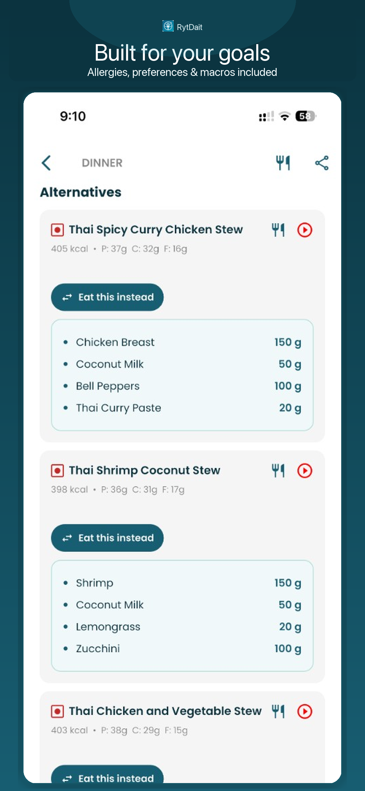 RytDait: AI Meal Planner screenshot 4