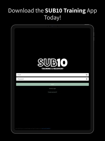 SUB10 Training iPad screenshot