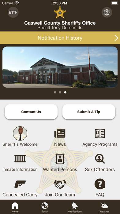 Caswell County Sheriffs Office Screenshot