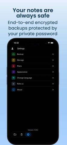 Folded Notes: Private Notes iPhone screenshot