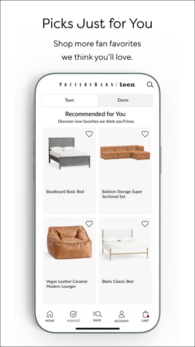 Pottery Barn Teen Shopping Screenshot