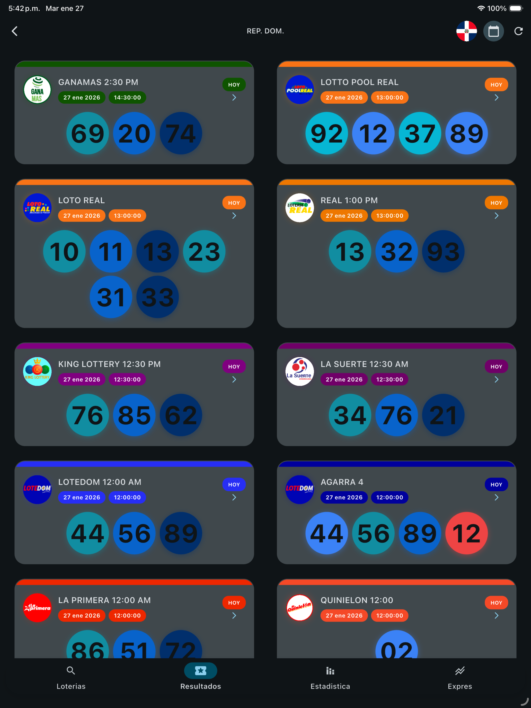 Premios RD Loteria Dominicanas
