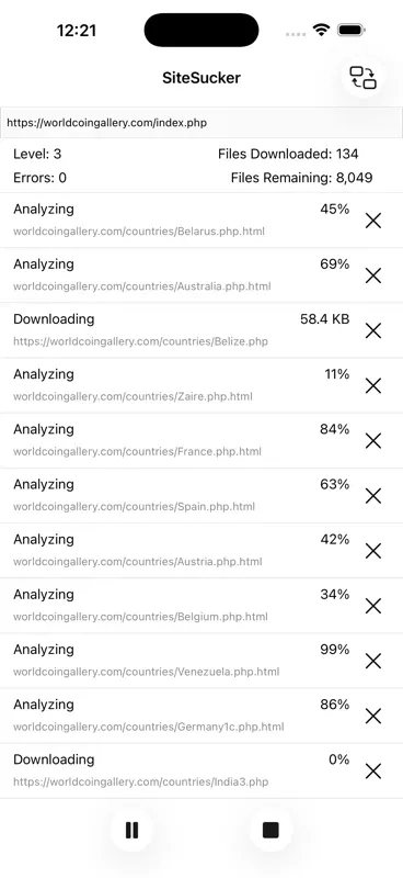 SiteSucker screenshot 1 of 4