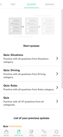 Motorcycle US DMV Permit test screenshot