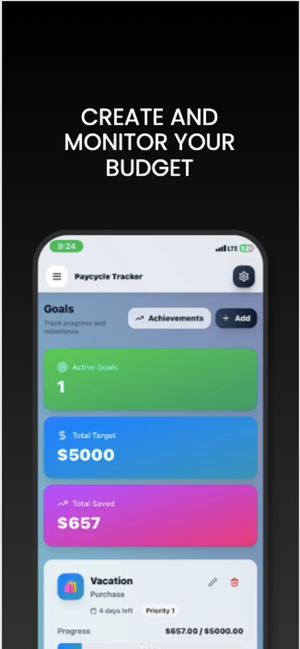 Screenshot #3 pour Paycycle Tracker