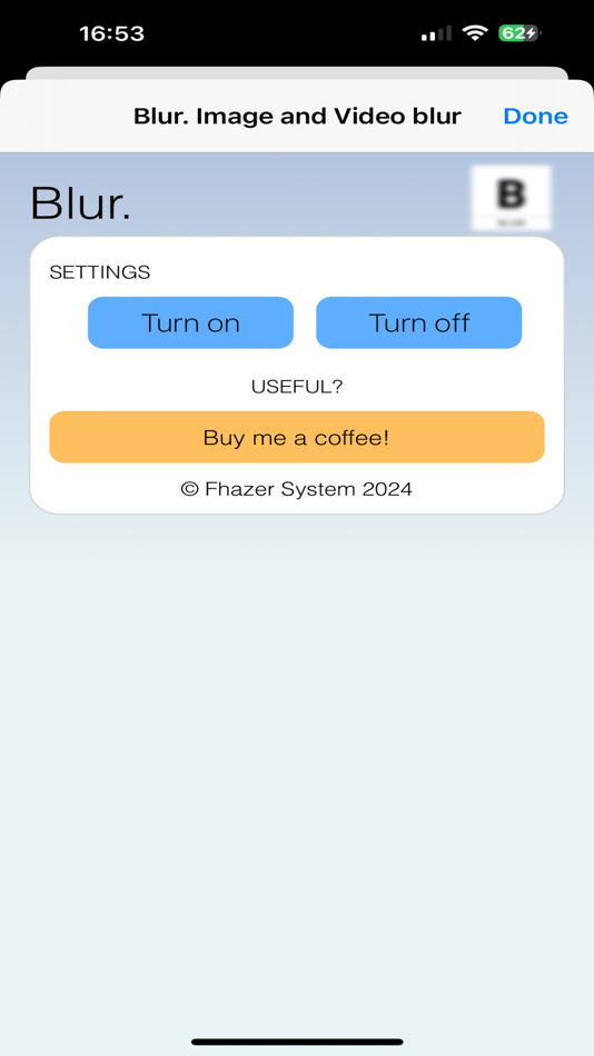 #2. Blur. Image Video Blur (iOS) 由: MUHAMMED ALHABIB HASAN