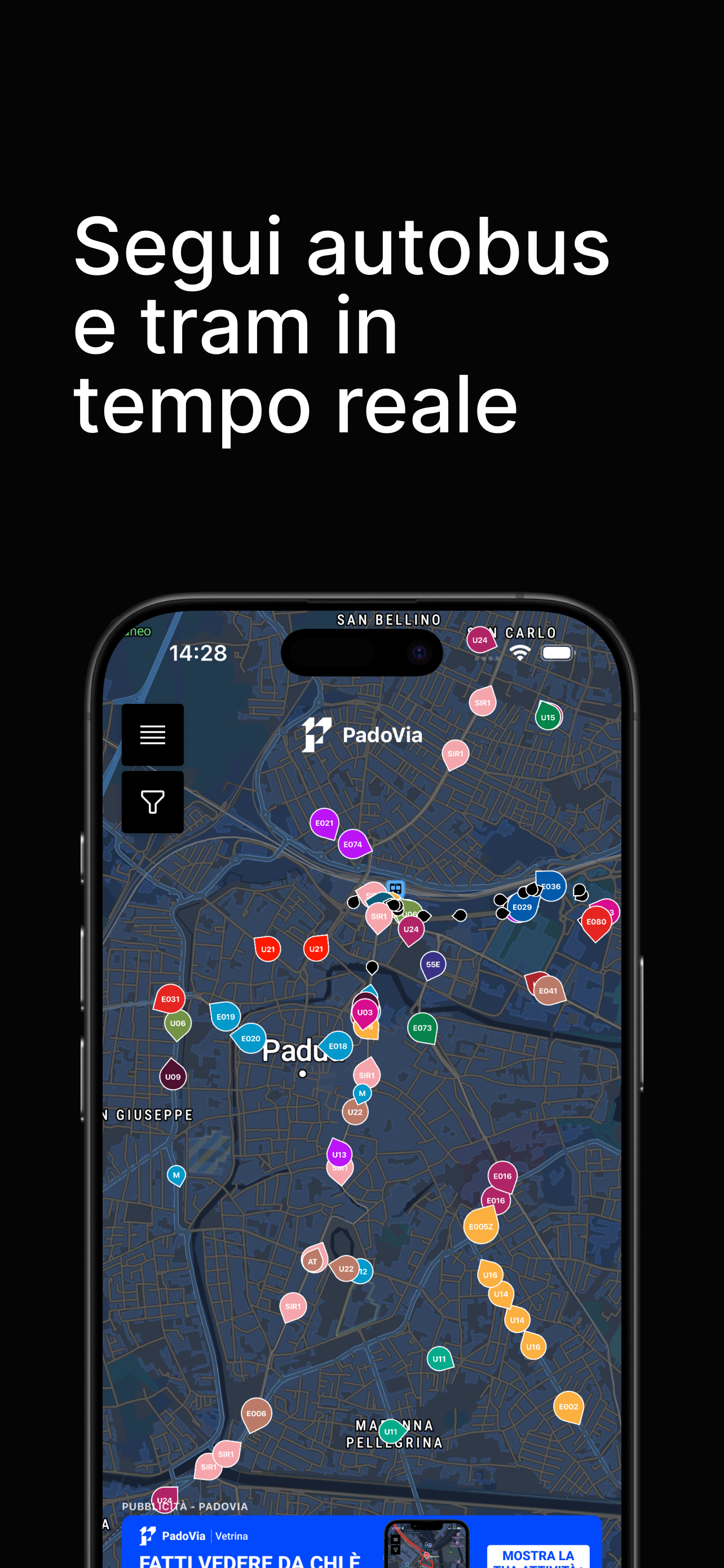 PadoVia - Real-Time Buses