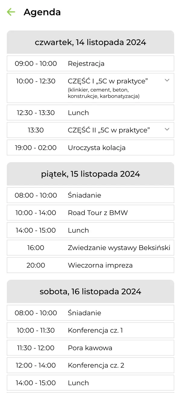 Screenshot #2 pour CO Events (Cement Ożarów)