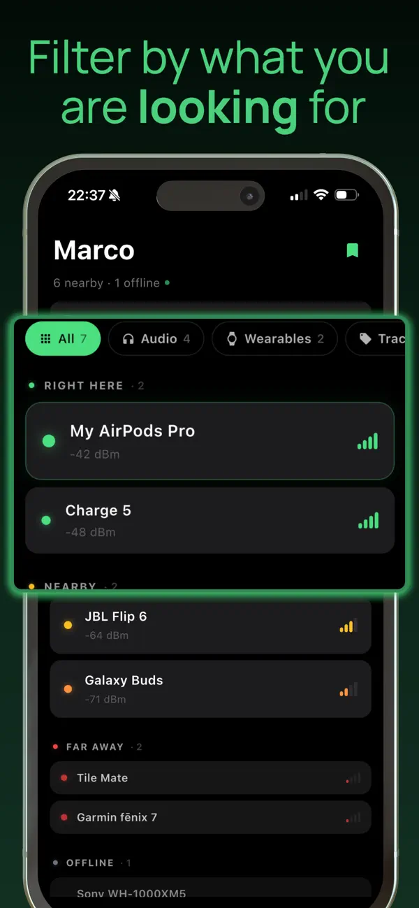 Screenshot #2 pour Marco: Find Lost Bluetooth