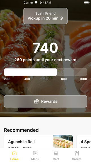 Sushi Friend To Go iPhone screenshot 1 - Food & Drink app