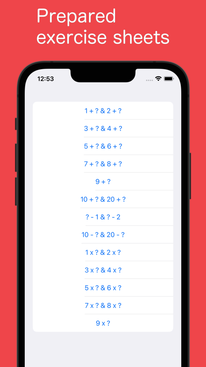 Print Exercise for Arithmetic