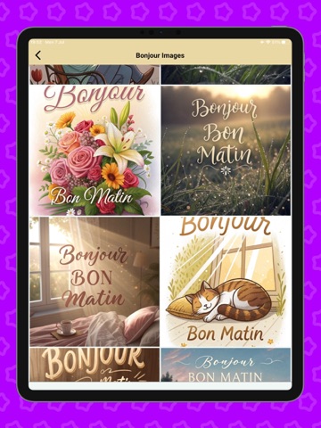 Bonjour Bonsoir Bonne nuit iPad screenshot