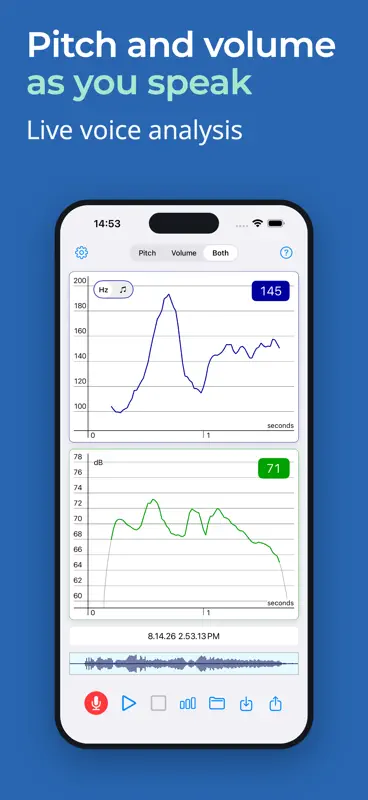 Voice Analyst: Pitch & Volume screenshot 1 of 7