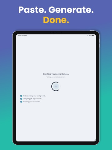 Proposaic: Cover Letter Writer iPad screenshot