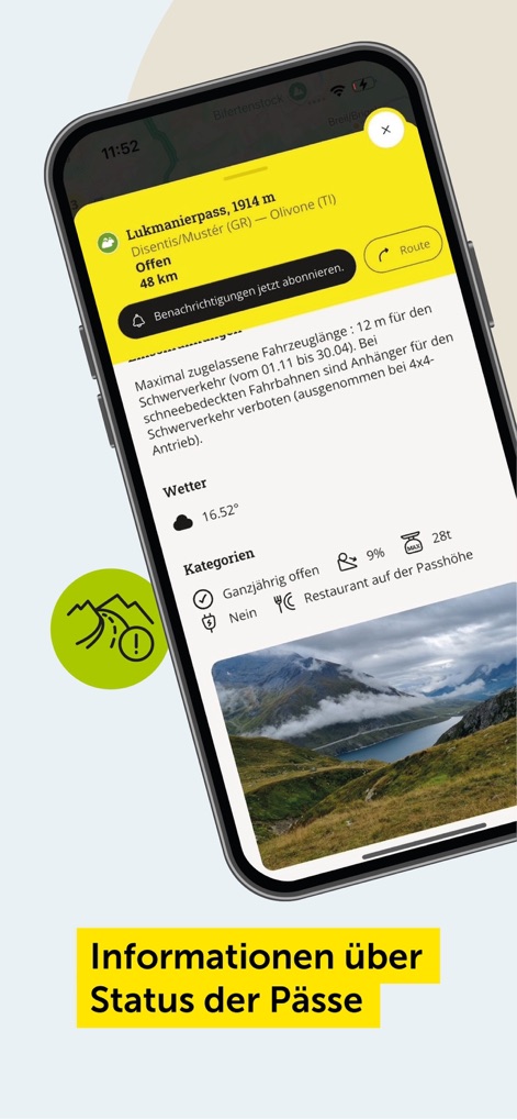 TCS - Touring Club Schweiz - This tool provides comprehensive real-time pass status updates and detailed information, including weather conditions and specific road advisories.