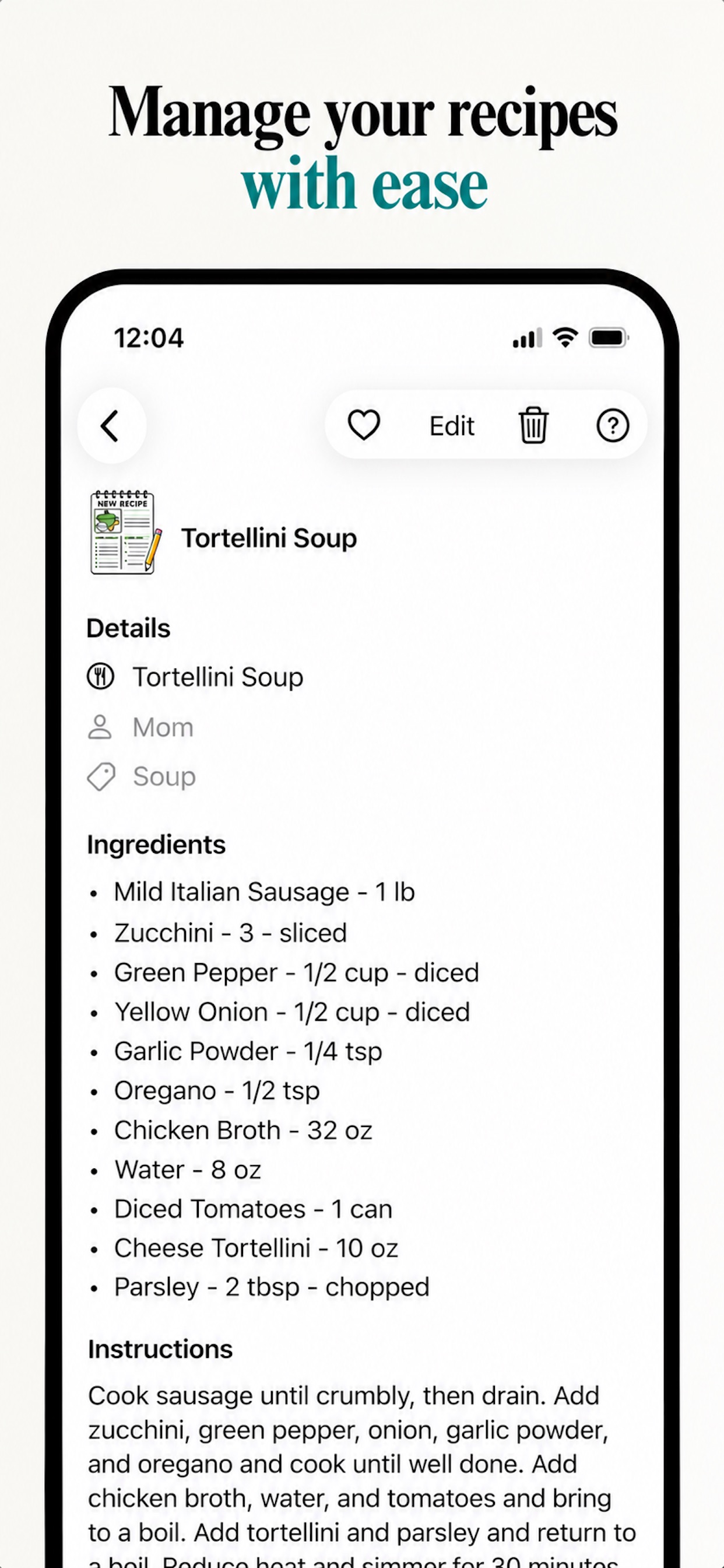 Screenshot 3 of My Family's Cookbook
