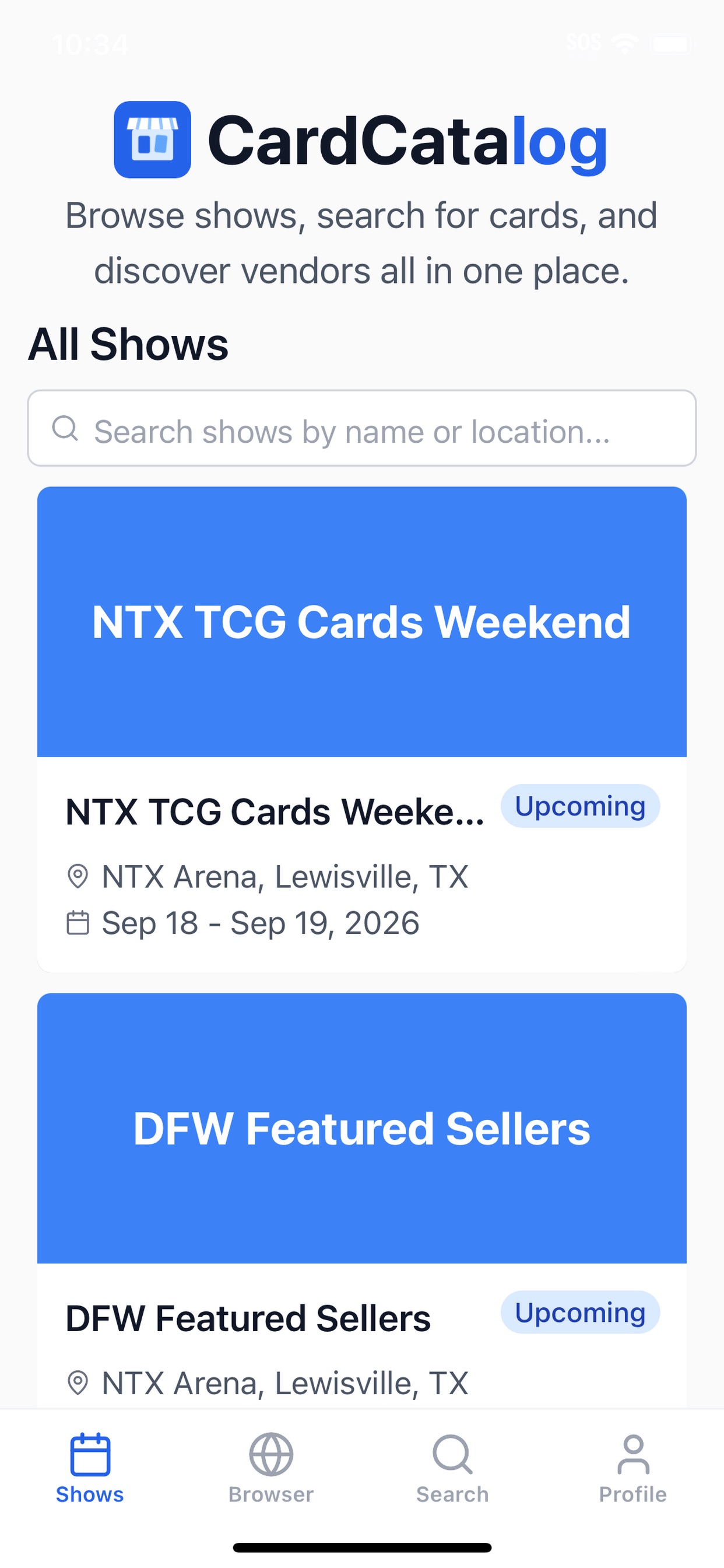 Screenshot 1 of CardCata