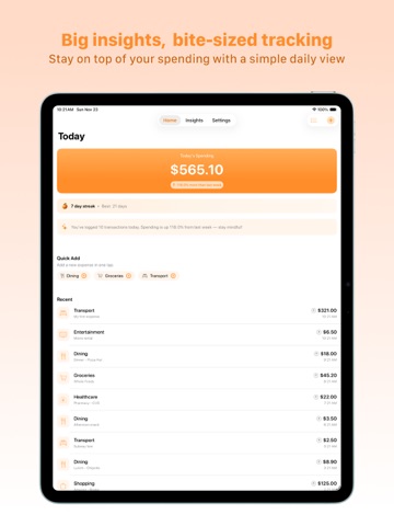 Kumquat: Spending Insights