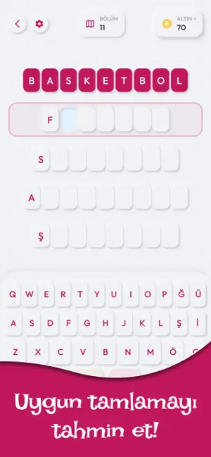 Kelime Örgüsü: Kelime Tamamla screenshot 3