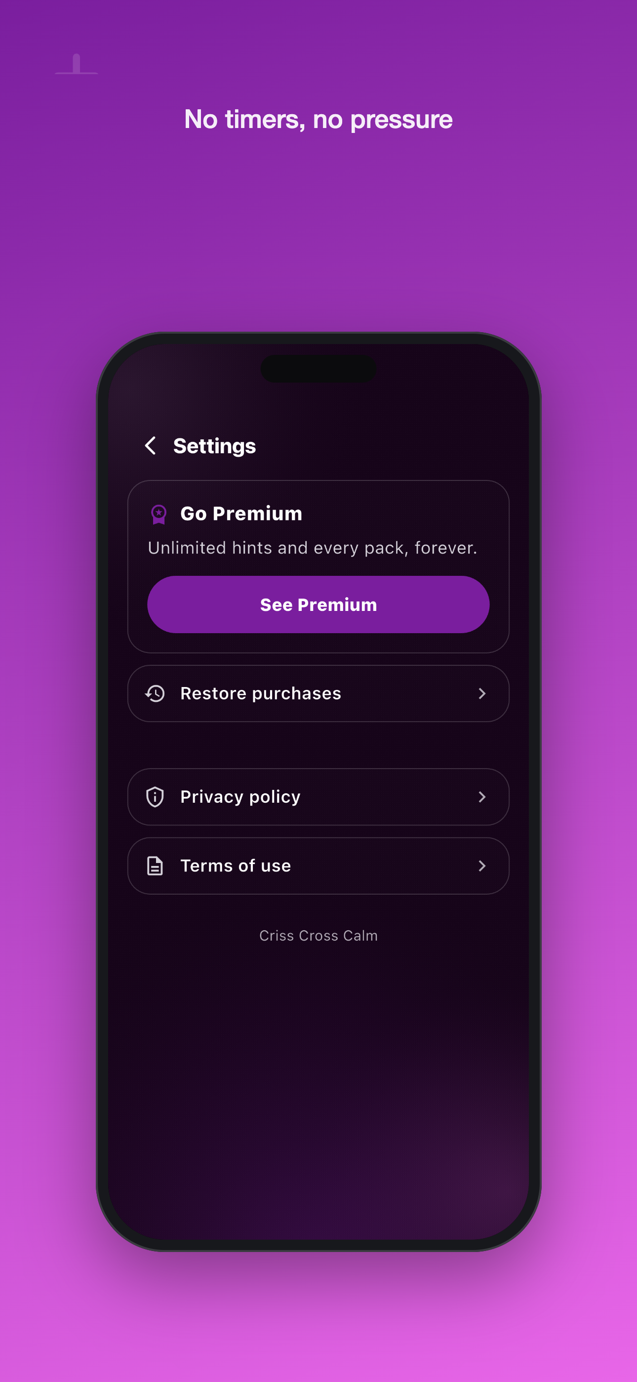 Criss Cross Calm: Fill-ins screenshot 5