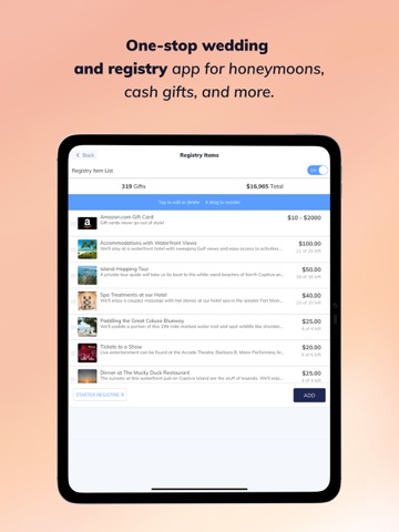 Honeyfund Wedding Registry ipad screenshot 4