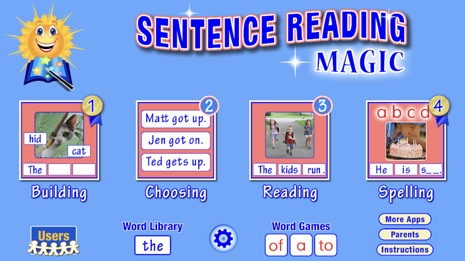 #2. SENTENCE READING MAGIC (iOS) Podle: PRESCHOOL UNIVERSITY