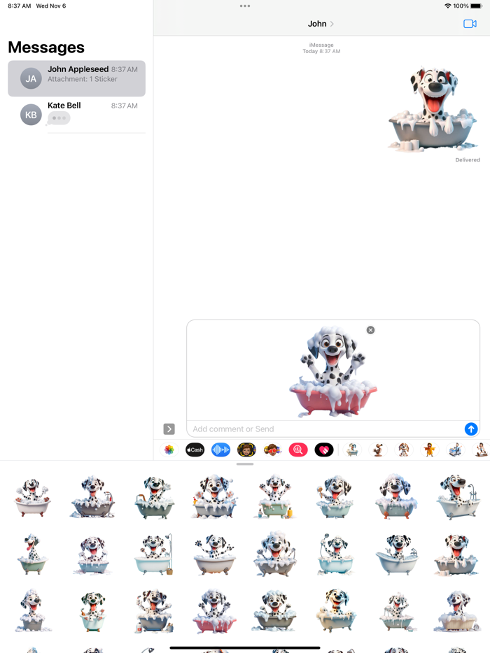 Dalmatian Bath Stickers