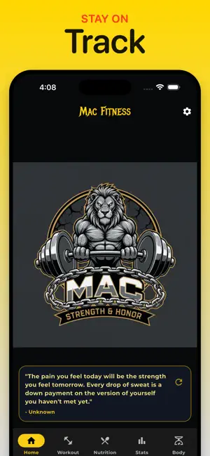 Mac Fitness Tracker screenshot 1