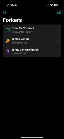 Forkers iPhone screenshot