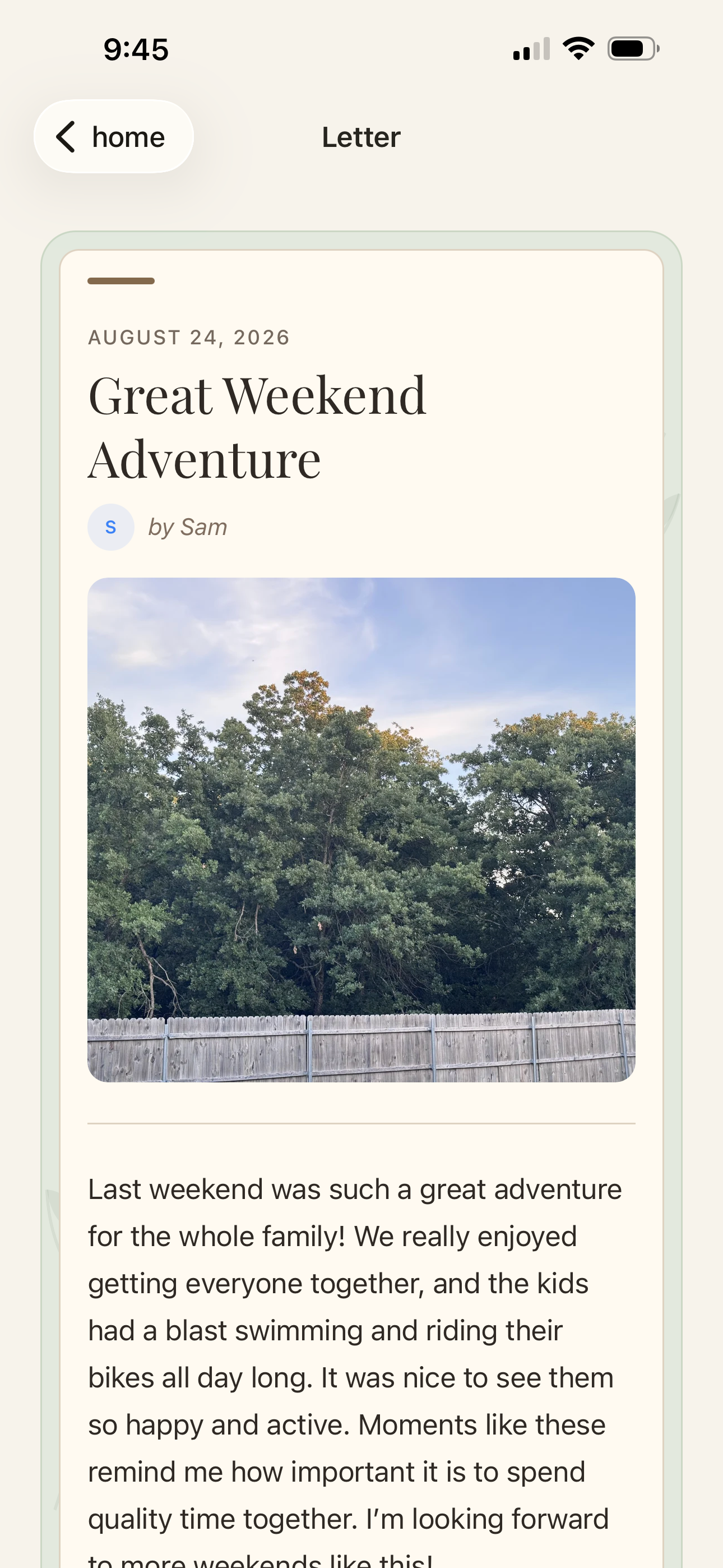 KinLetter screenshot 3