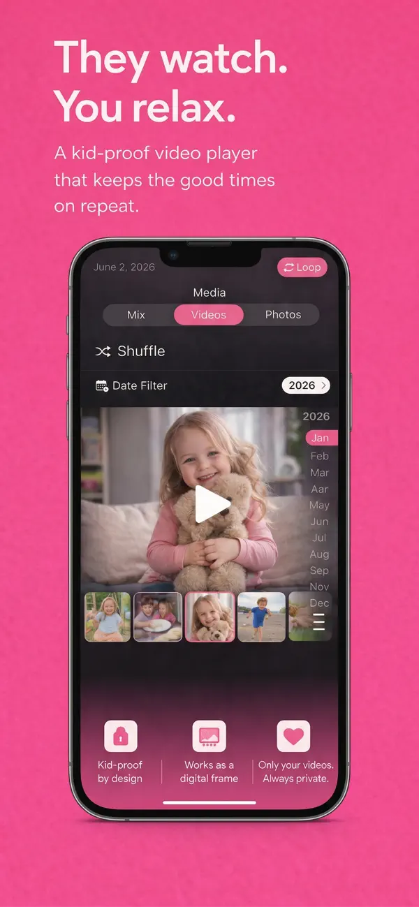 Screenshot #2 pour Loop Player - Family Videos