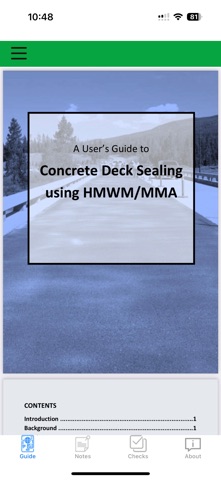 Bridge Deck Sealant HMWM Guide screenshot