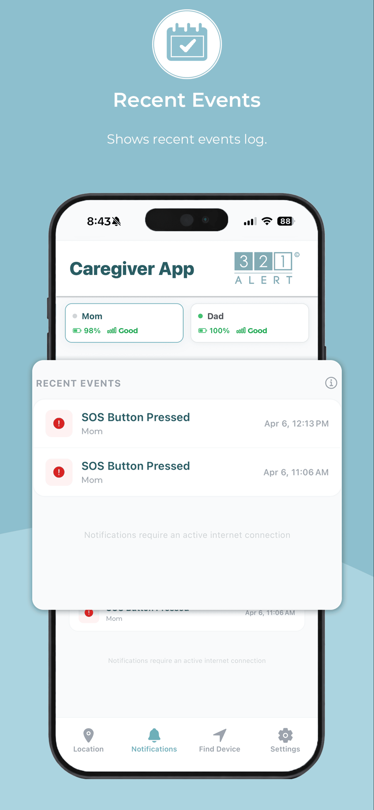 321 Alert - Caregiver App