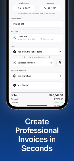 ‎The Invoice Maker Create Screenshot