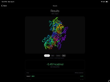 MolDock - Protein-Ligand Dock iPad screenshot