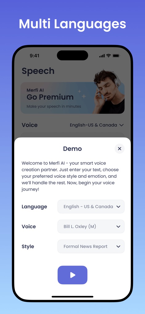 Merfi AI: Text to Speech, TTS - Productivity App | MWM