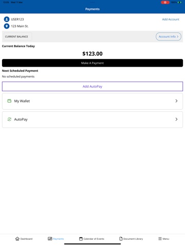 Wake HOA Management iPad screenshot